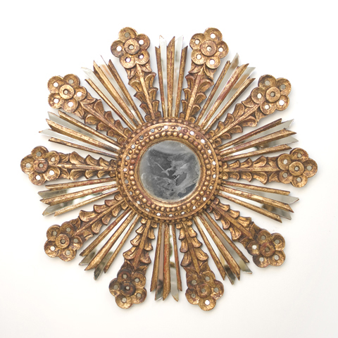 Stardust Hand Crafted Artisan Mirror in Gold Leaf, Large